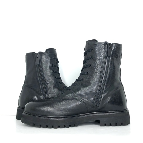 Thursday Black Combat Ankle Lace Up Lug Sole Boots Women’s 8 Shoes - Picture 6 of 13